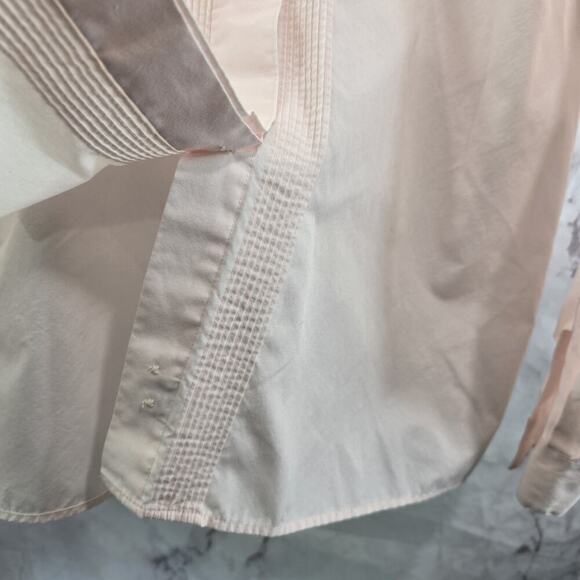 Foxcroft Shirt Womens 12 Large Pink Button Up Wrinkle Free Shaped Non Iron - Picture 10 of 13